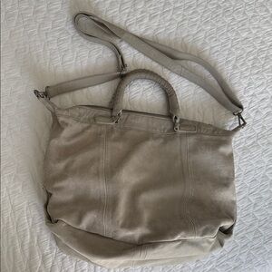 Free People Light Gray Shoulder Bag
